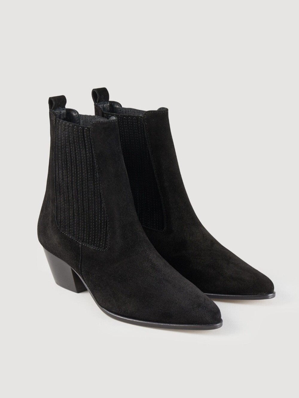NWOB! Sandro Paris Black Suede Ankle Boots Size 36 6